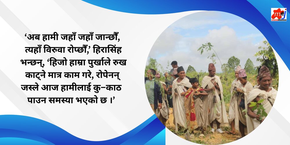 जंगलसँगको सम्बन्ध फेरिँदै : रुख काट्ने राउटे अब रोप्न थाले