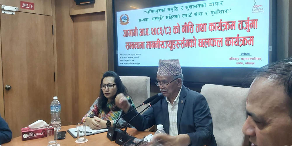 ललितपुर महानगरमा युवालाई रोजगारीसँग जोड्ने दीर्घकालीन नीतिगत व्यवस्था गर्न सुझाव